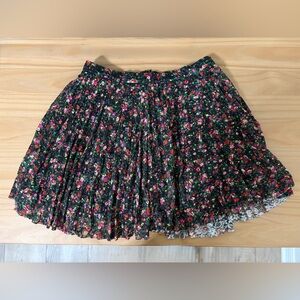 Floral Black Skirt